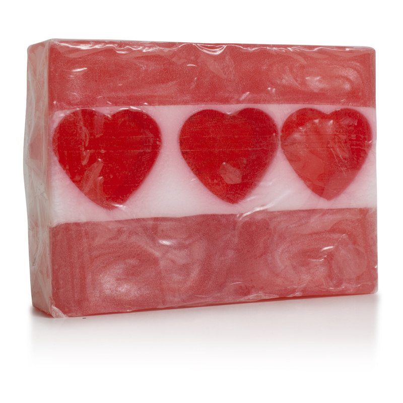PASTILLA DE JABON CORAZONES FRUTOS ROJOS PASTILLA DE JABON CORAZONES FRUTOS ROJOS