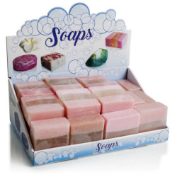 EXPOSITOR PASTILLAS DE JABON FRESA CON NATA 26 UNIDADES