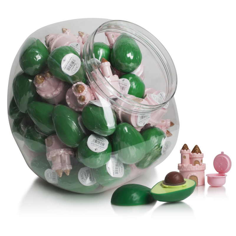 EXPOSITOR BALSAMOS LABIALES CASTILLO Y AGUACATE 70 UNIDADES