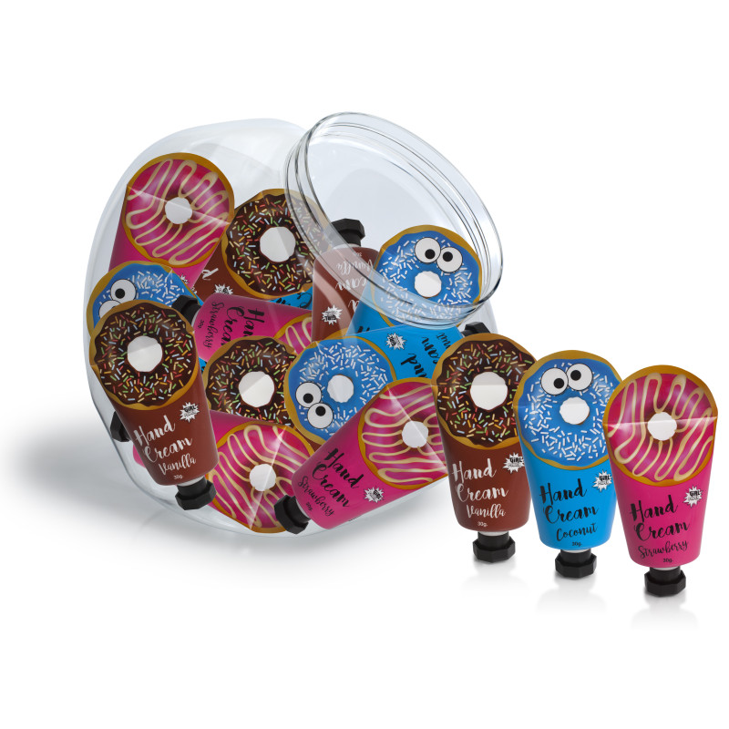 EXPOSITOR 36 UNIDADES CREMAS DE MANOS DONUTS EXPOSITOR 36 UNIDADES CREMAS DE MANOS DONUTS