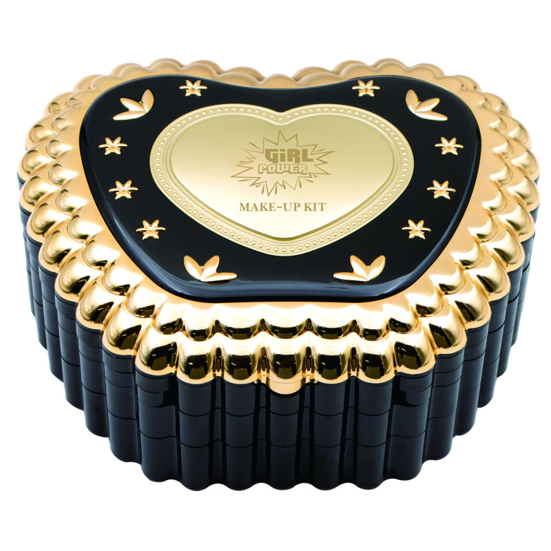 ESTUCHE DE MAQUILLAJE GIRL POWER CORAZON ESTUCHE DE MAQUILLAJE GIRL POWER CORAZON