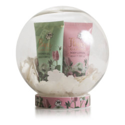 SET DE BAÑO BOLA DE NIEVE FLOWER GARDEN