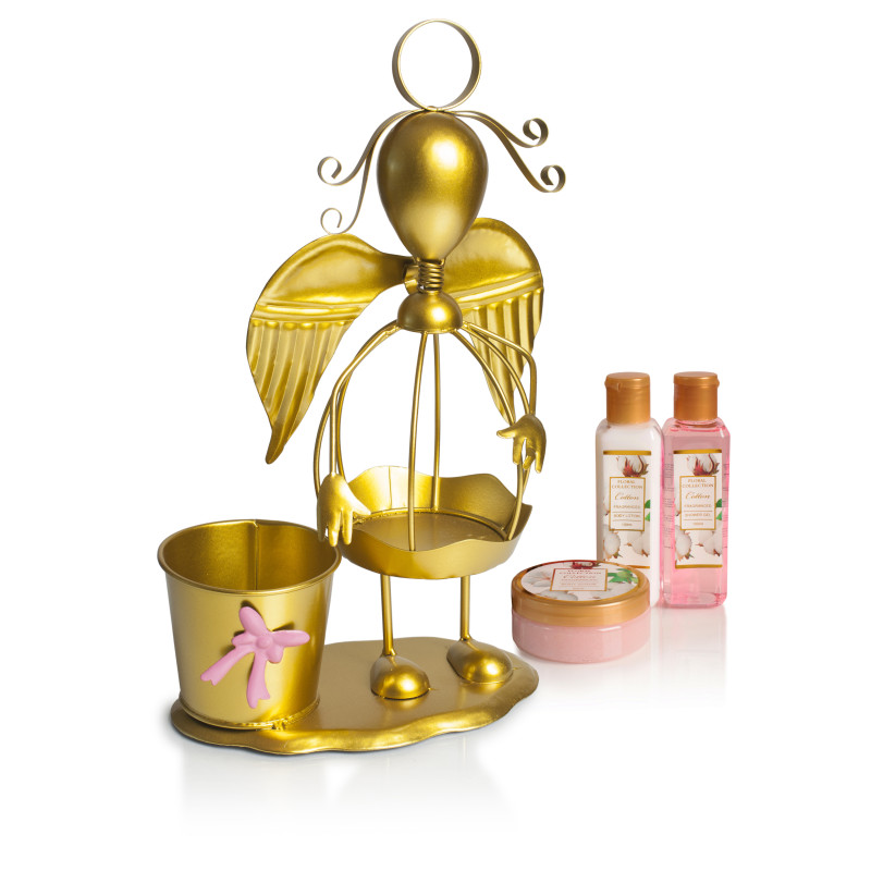 SET DE BAÑO ANGEL DORADO