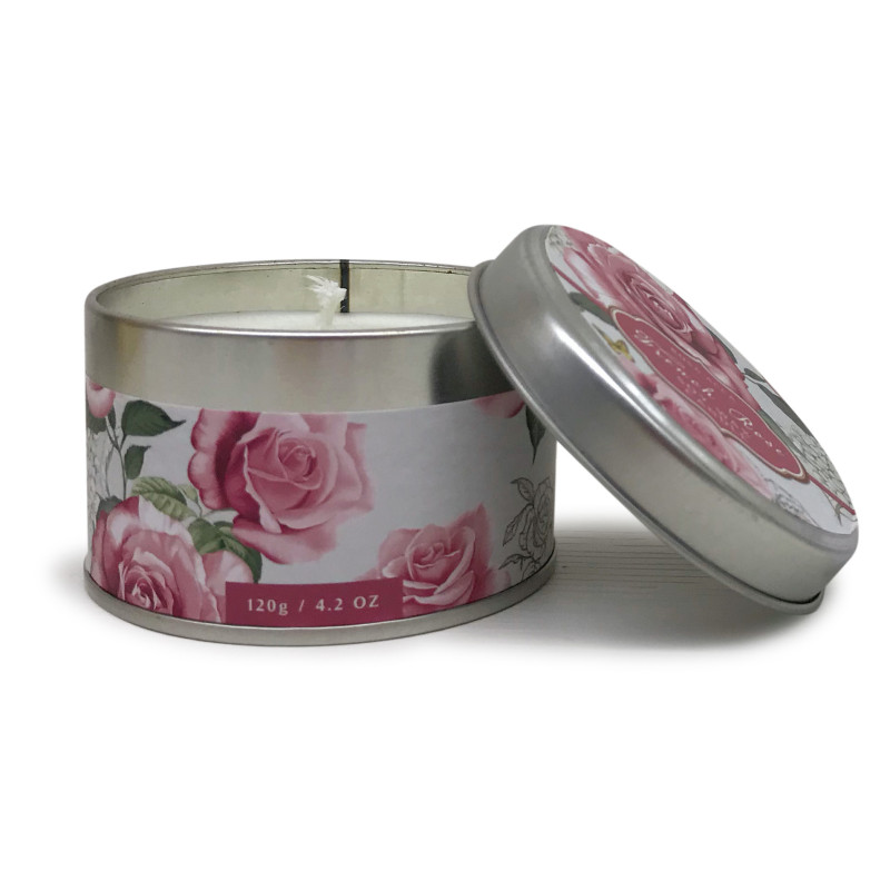 VELA FRECH ROSE AROMATICA EN CAJA METALICA VELA FRECH ROSE AROMATICA EN CAJA METALICA