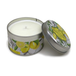 VELA AROMATICA LEMON CITRUS EN CAJA METALICA