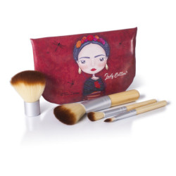 BOLSO CON BROCHAS DE MAQUILLAJE FRIDA