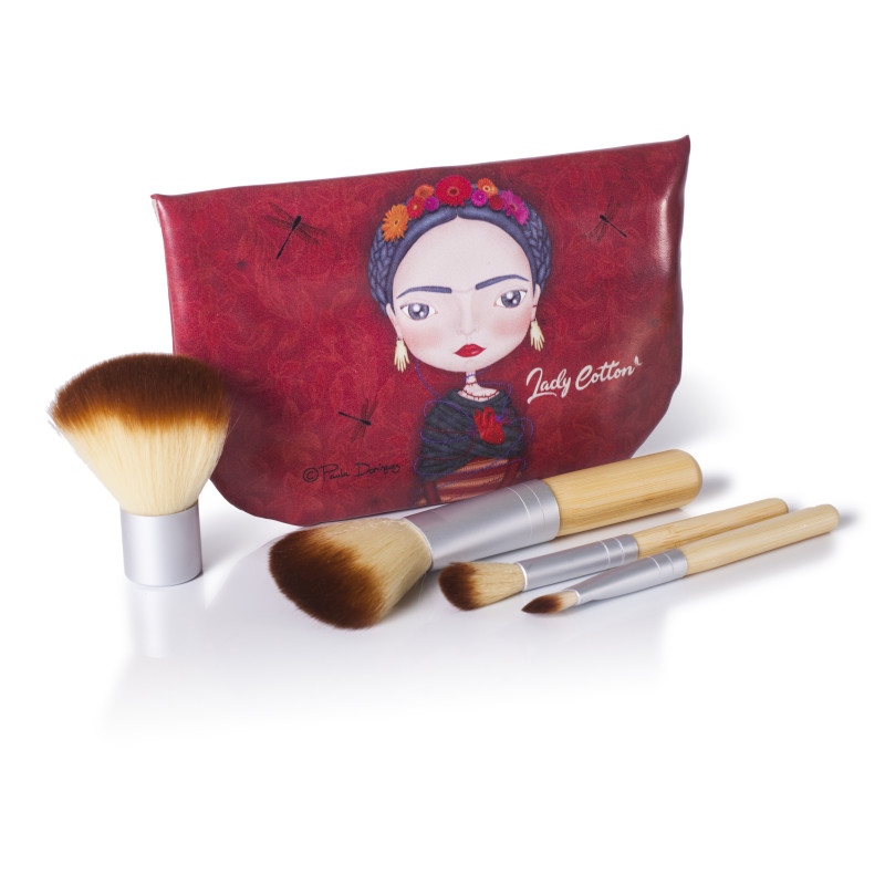 BOLSO CON BROCHAS DE MAQUILLAJE FRIDA BOLSO CON BROCHAS DE MAQUILLAJE FRIDA
