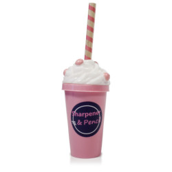 SACAPUNTAS CON LAPIZ BATIDO ROSA