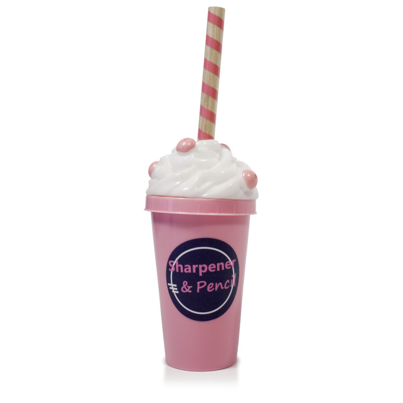 SACAPUNTAS CON LAPIZ BATIDO ROSA