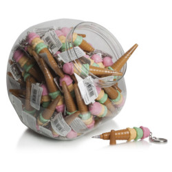 EXPOSITOR BOLIGRAFOS 3 HELADOS. 80 UNIDADES