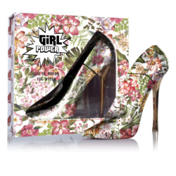 PERFUME PARA MUJER  GIRL POWER TACON BLANCO CON FLORES