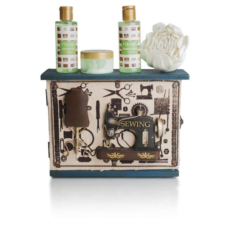 ARMARIO HILOS MAQUINA DE COSER VINTAGE