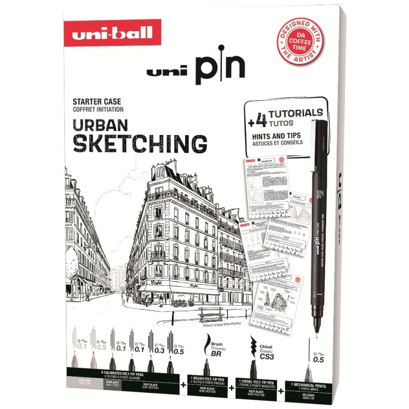 PIN SET 8P URBAN SKETCHING STARTER KIT - NO3