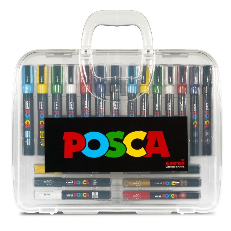 MALETA POSCA PVC 20P BÁSICOS