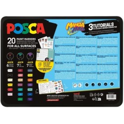 MALETA POSCA METÁLICA 20P MANGA