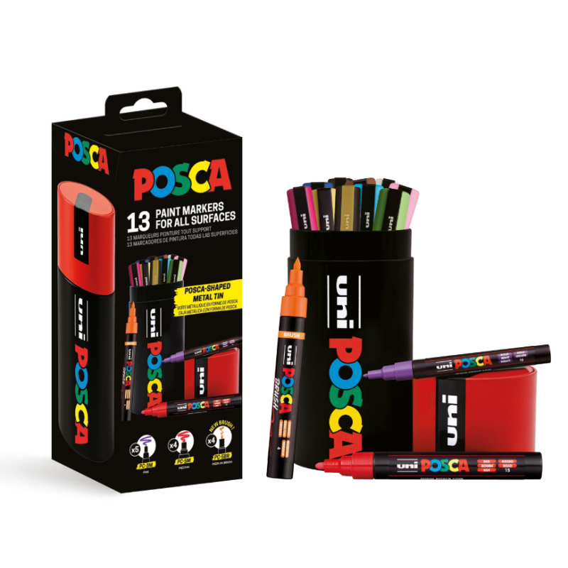 POSCA SET 13C - LATA METÁLICA