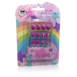 Estuche de uñas con uñas postizas. Girl Power