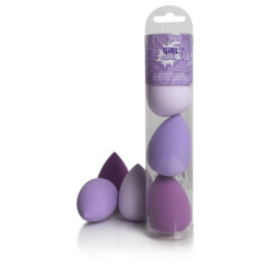 JUEGO DE 3 ESPONJAS DE MAQUILLAJE VIOLETA