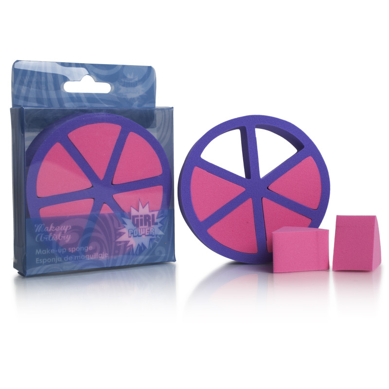 ESPONJA DE MAQUILLAJE QUESITO AZUL Y ROSA
