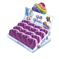 EXPOSITOR BOMBA DE BAÑO MALETA 100 GR