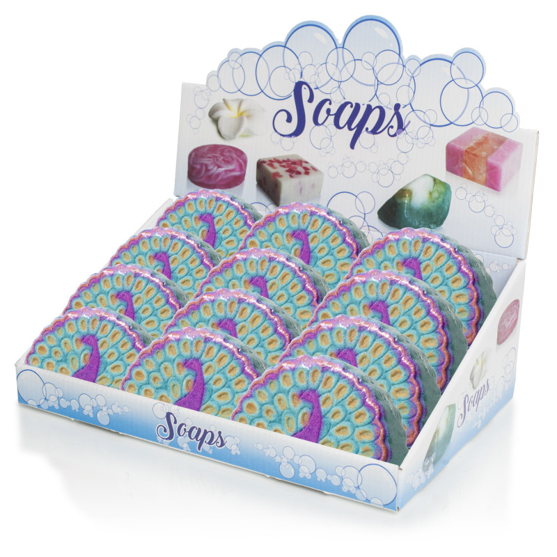 BOMBA DE BAÑO PAVO REAL 12 UNIDADES